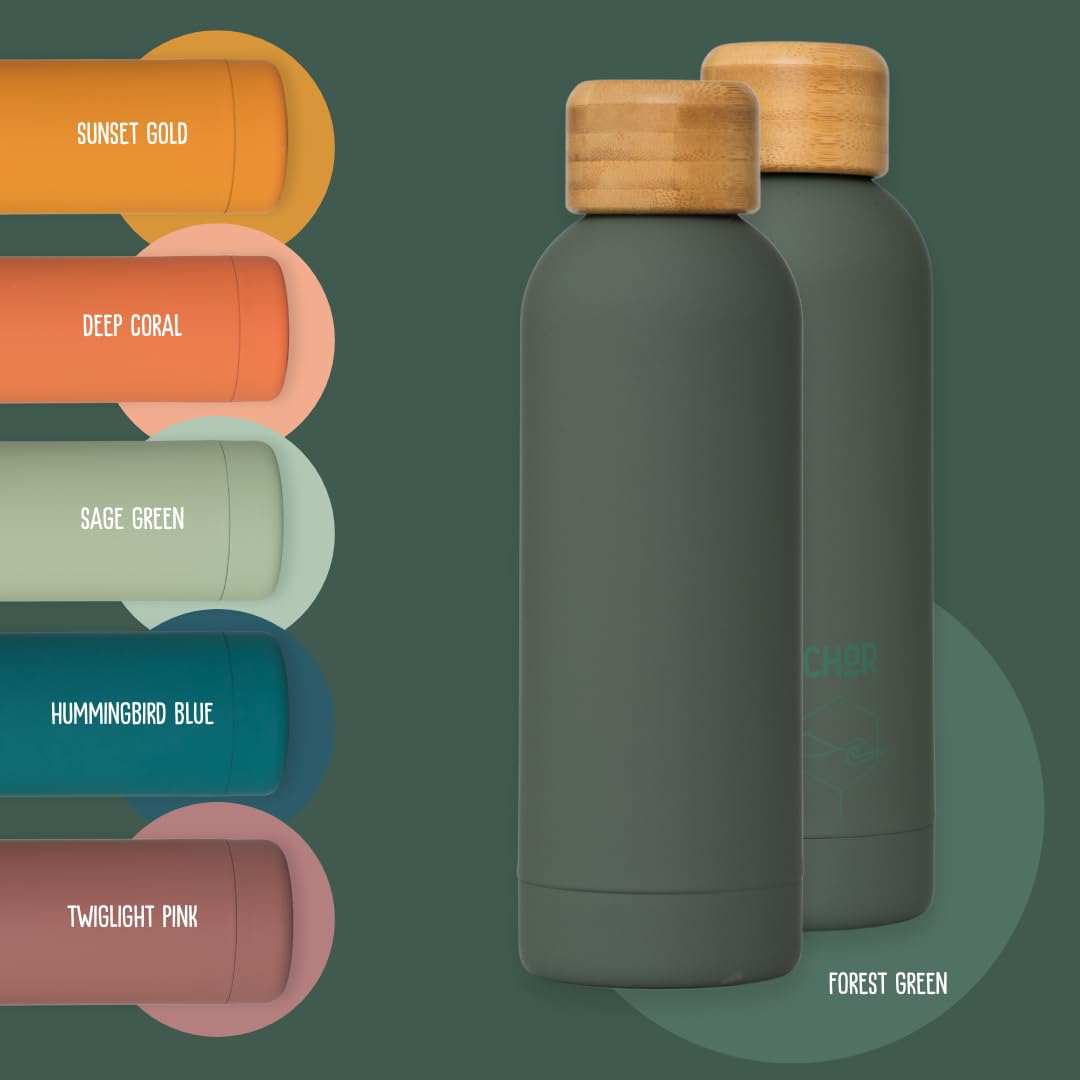 Thermal Water Bottle 500ml | Leakproof Soft Matte Finish | AM·BYTH by Perevor