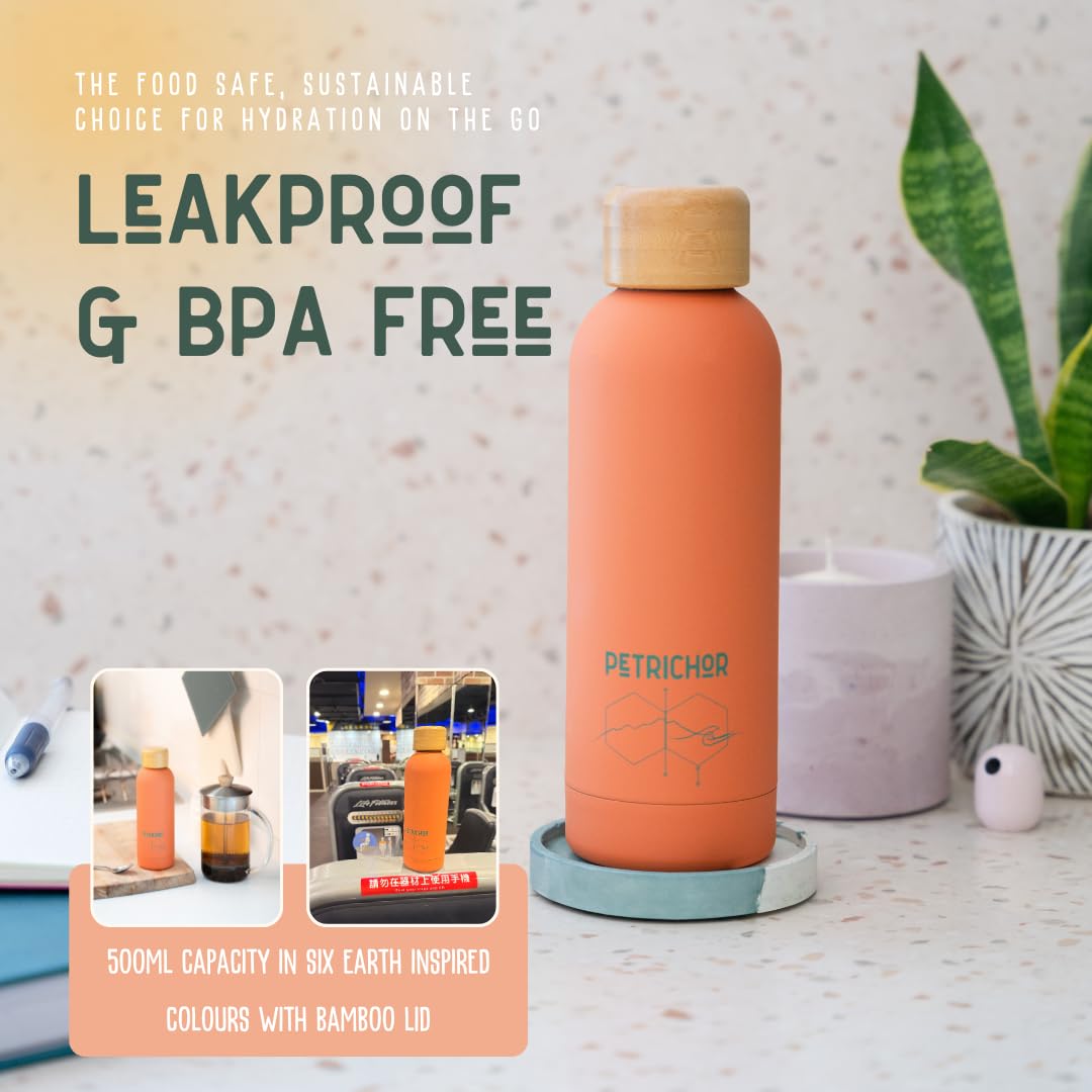 Thermal Water Bottle 500ml | Leakproof Soft Matte Finish | AM·BYTH by Perevor