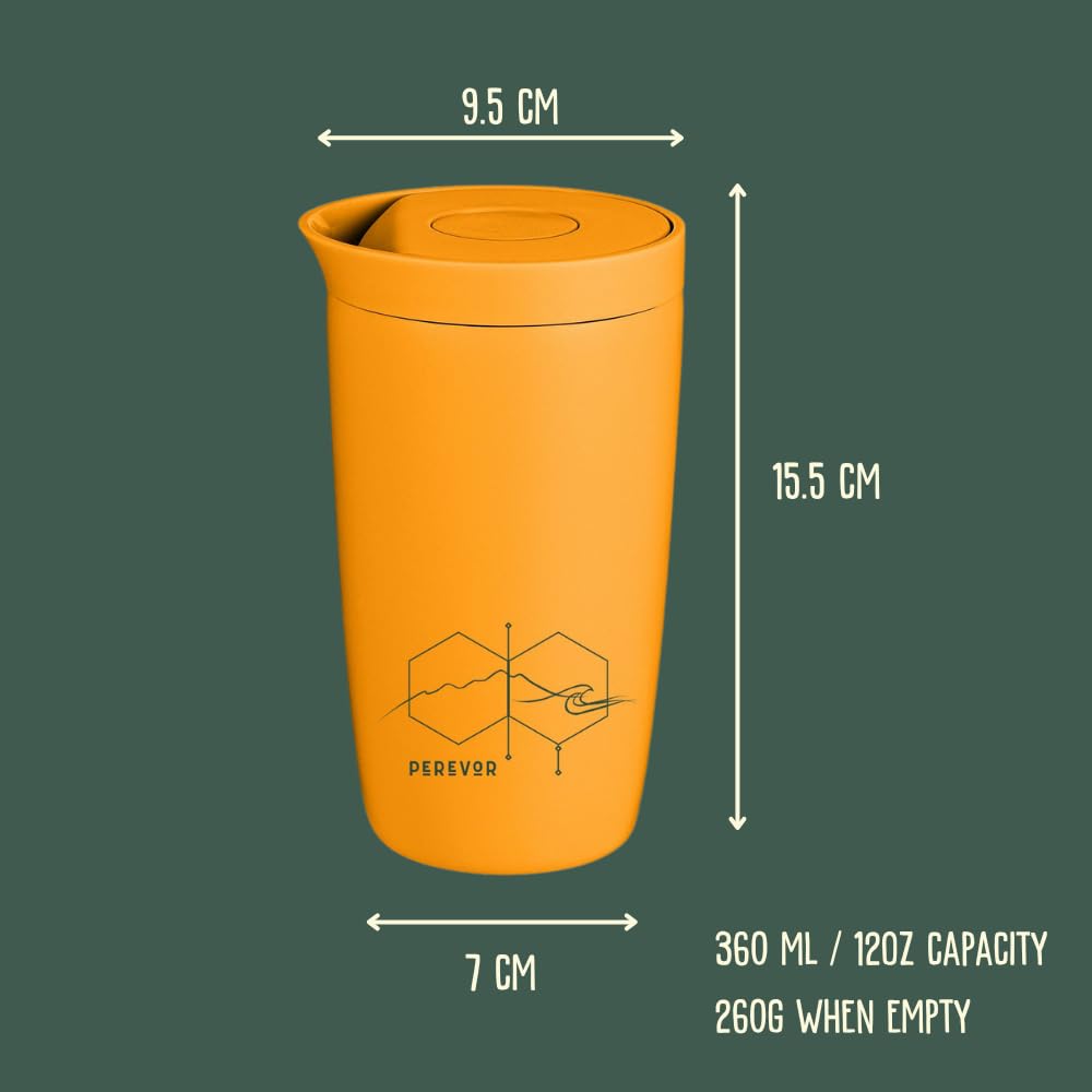 Insulated Travel Cup | 360ml One-Click Mug | AM·BYTH by Perevor