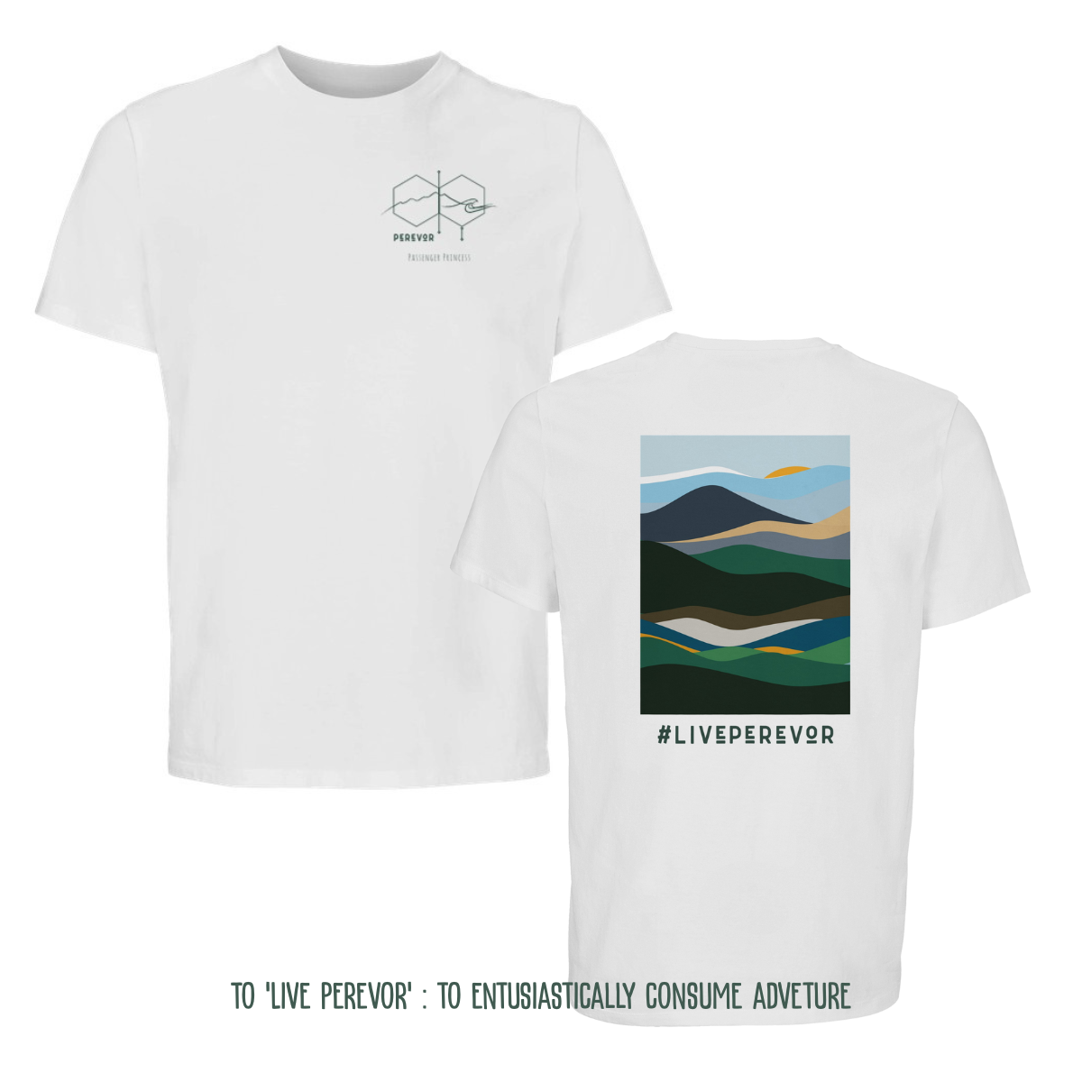 Personalised Eco Gift Travel T-Shirt | Abstract Jungle Print | Vanlife & Family Adventure Clothing | #LivePerevor | Vanlife gift Idea