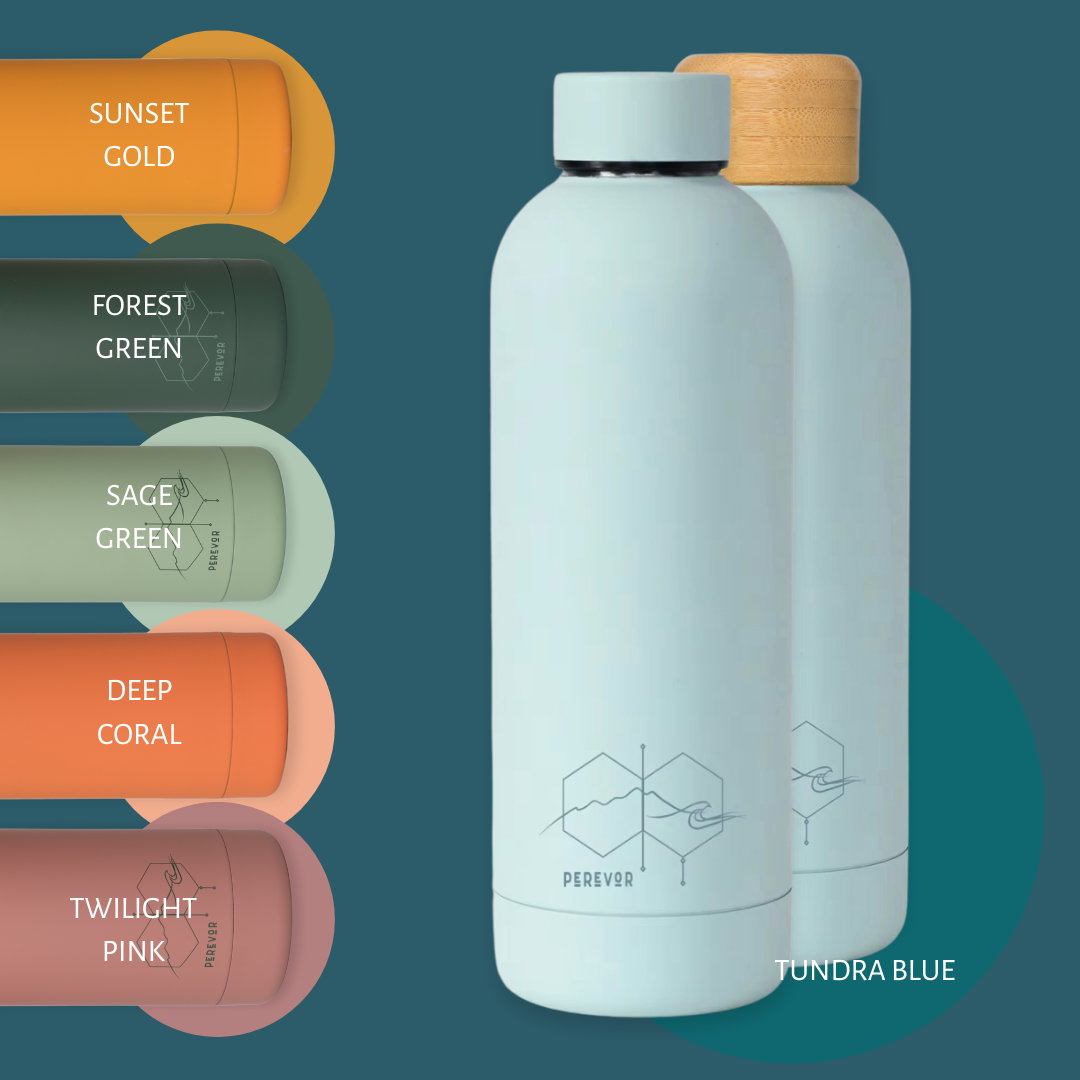 Thermal Water Bottle 500ml | Leakproof Soft Matte Finish | AM·BYTH by Perevor