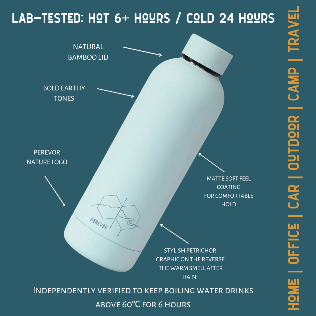 Thermal Water Bottle 500ml | Leakproof Soft Matte Finish | AM·BYTH by Perevor