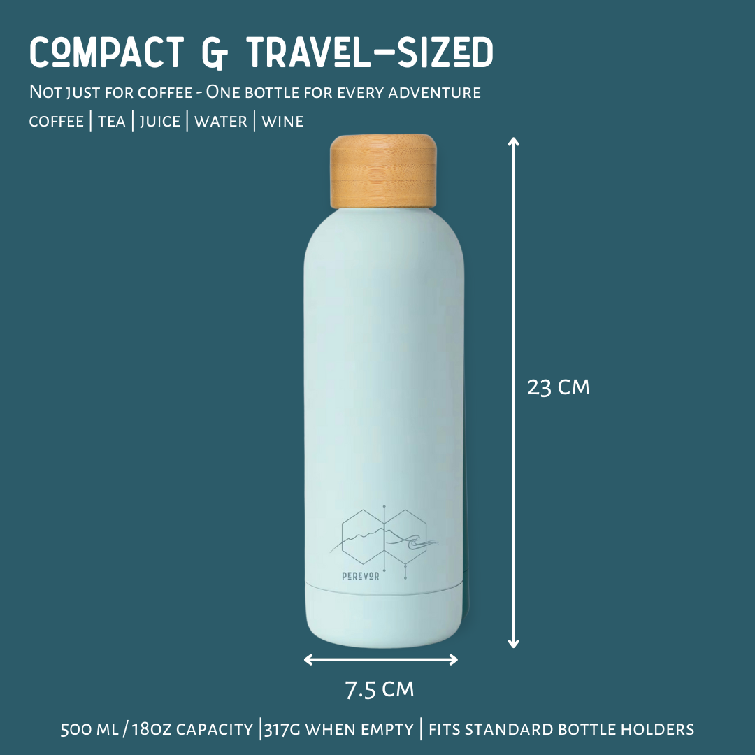 Thermal Water Bottle 500ml | Leakproof Soft Matte Finish | AM·BYTH by Perevor