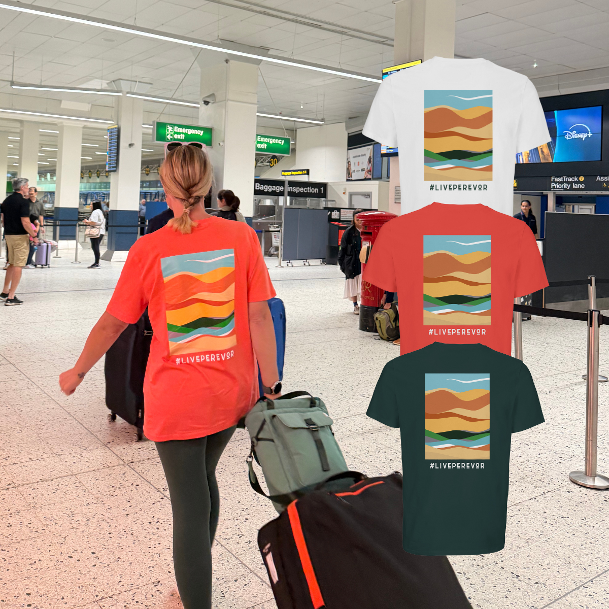 Personalised Eco Gift Travel T-Shirt | Abstract Desert Print | Vanlife & Family Adventure Clothing | #LivePerevor | Vanlife gift Idea