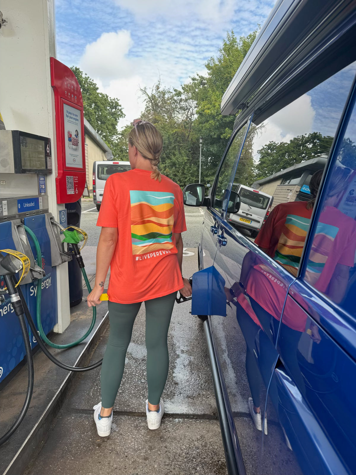 Personalised Eco Gift Travel T-Shirt | Abstract Nature Back Print | Vanlife & Family Adventure Clothing | #LivePerevor | Vanlife gift Idea