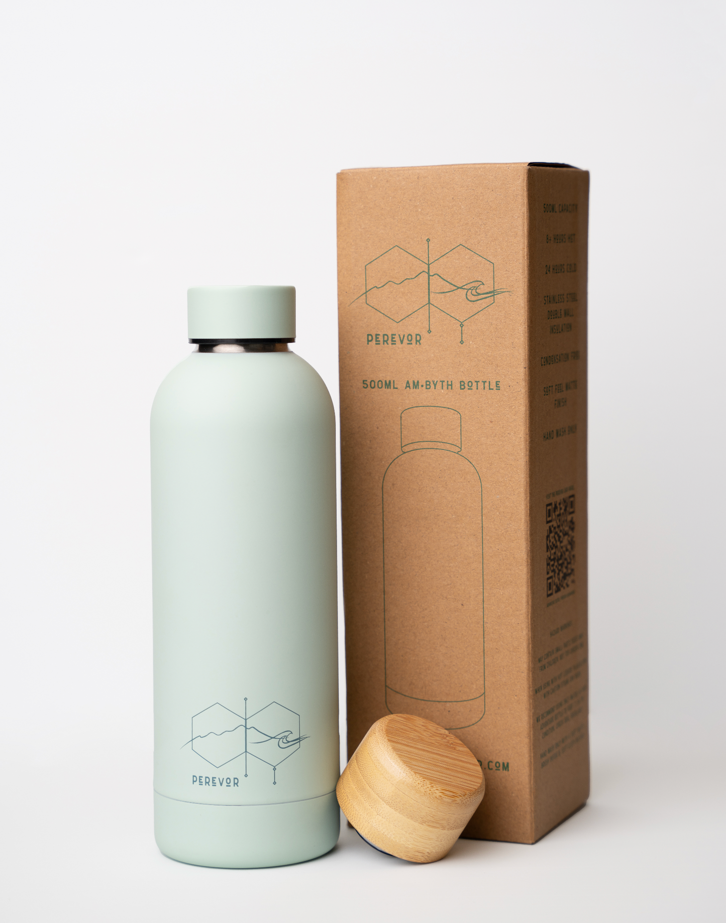 Thermal Water Bottle 500ml | Leakproof Soft Matte Finish | AM·BYTH by Perevor